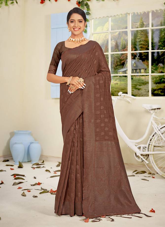 Sangam Royal Rich Pallu Fancy Wear Printed Wholesale Cotton Sarees
